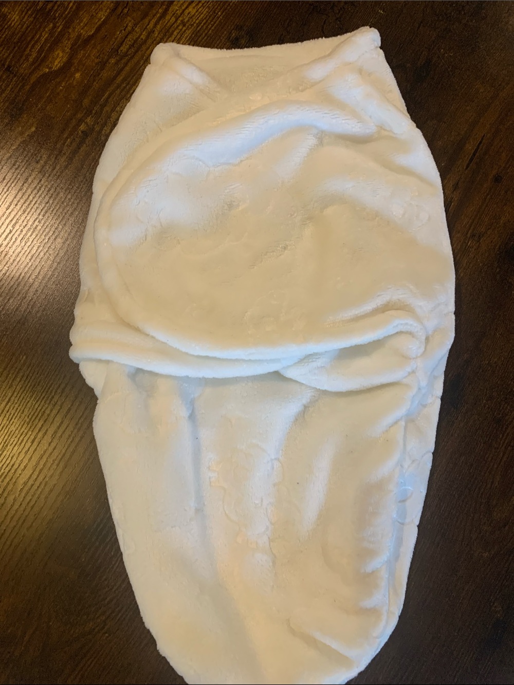 Kids White Cozy Swaddle Wrap - Soft Plush Infant Bottoms